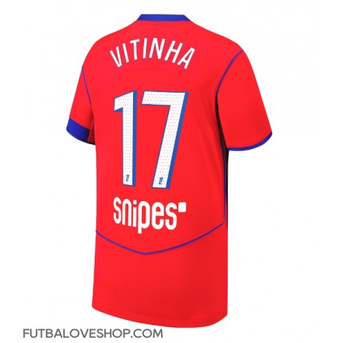 Dres Paris Saint-Germain Vitinha #17 Tretina 2025-26 Krátky Rukáv